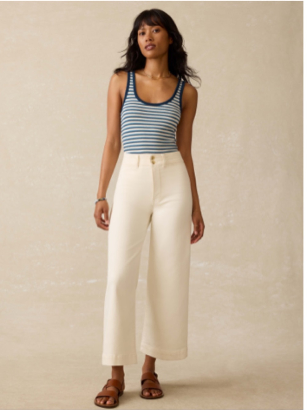 Faherty Stretch Terry Harbor Pant Ankle  Pants - Size 27